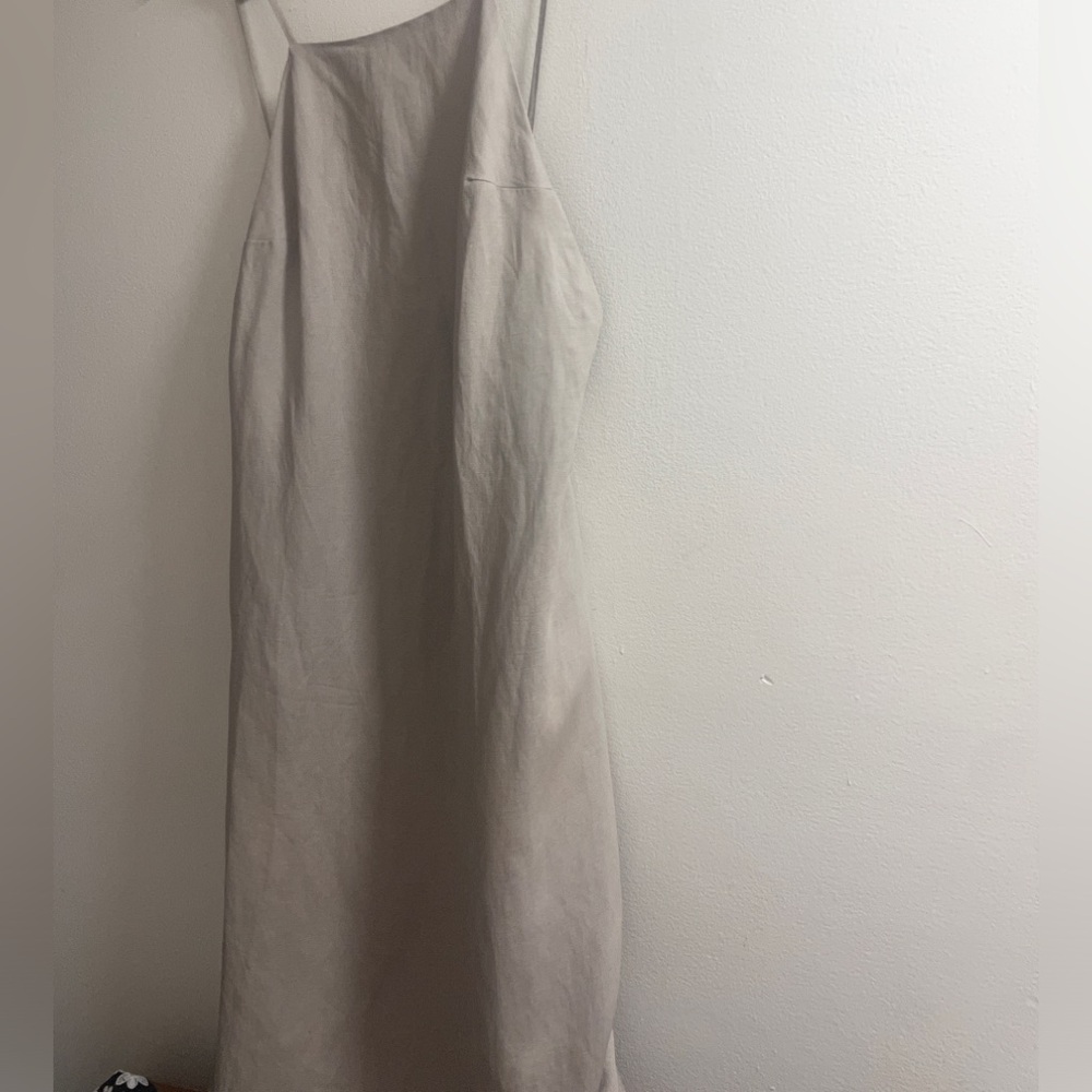 Reformation Neutral Beige Backless Slip Maxi Dress - Picture 4 of 4